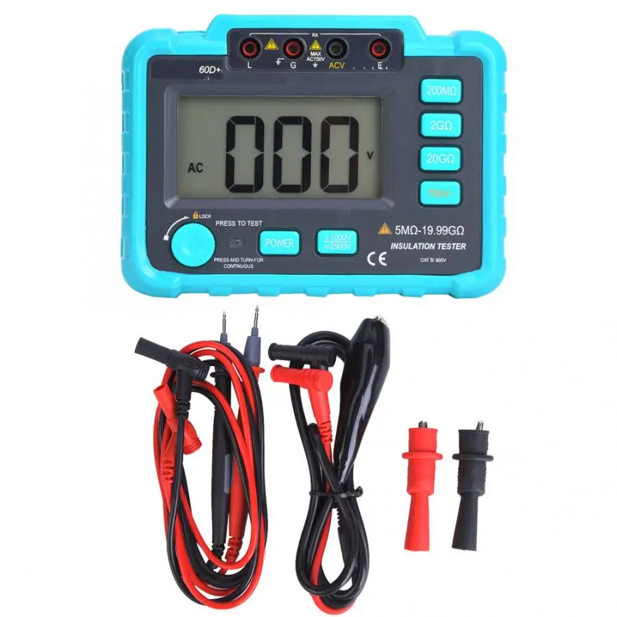 

VC60D+ Digital Multimeter Measuring Instrument Insulation Resistance Tester Electrician Tools