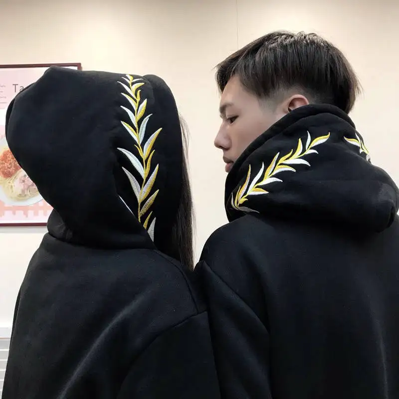 Черные толстовки NiceMix для пар женские свитера свободные пуловеры на осень и зиму