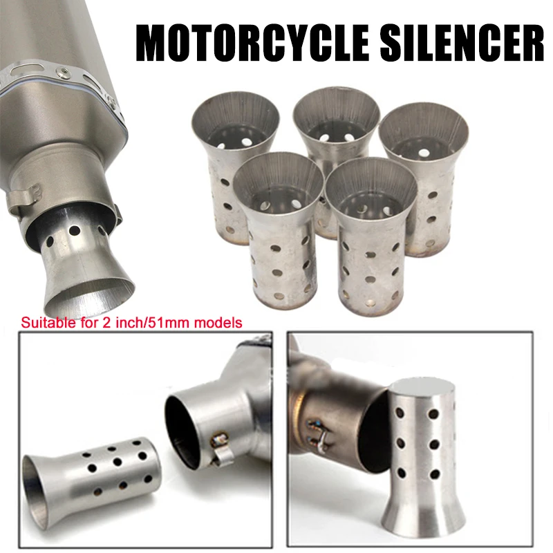 

Motorcycle Exhaust Muffler DB Killer 51mm Removable Silencer Noise Sound Eliminator For Ninja250-300-400 R3 Pcx CBR 500R