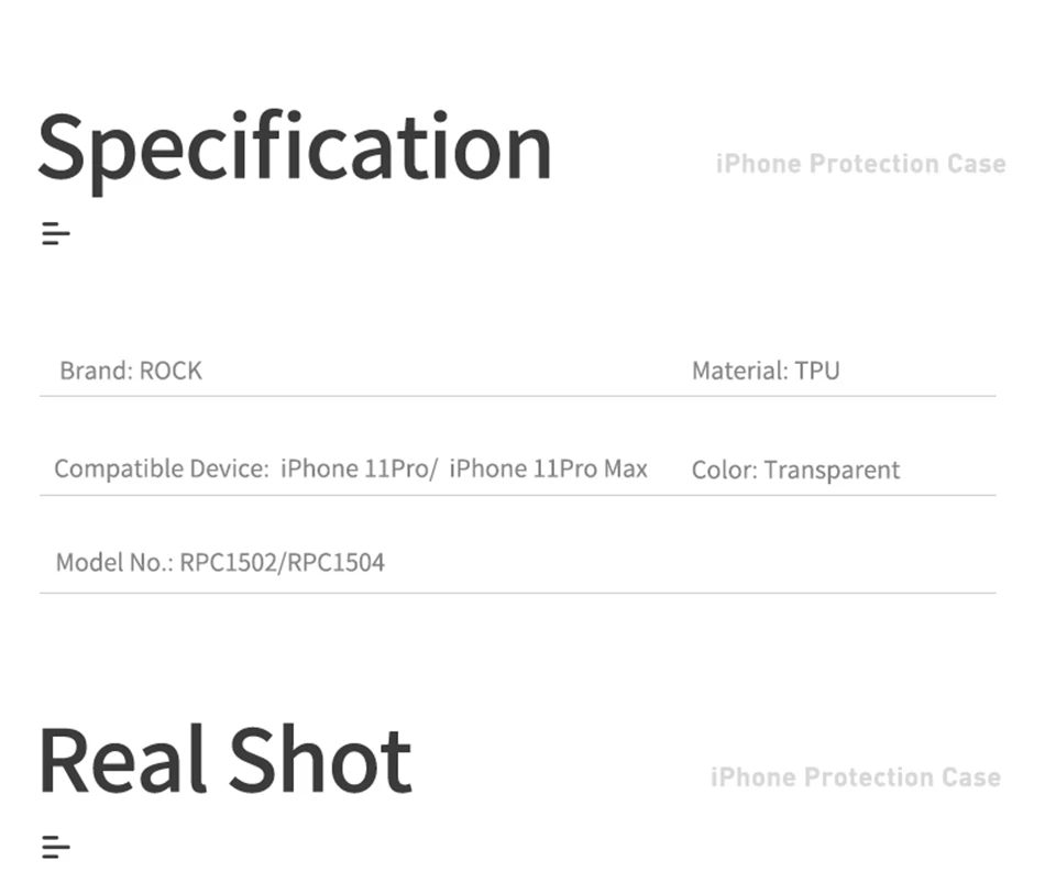 Рок-н-прозрачный защитный чехол для iPhone 11 прозрачный защитный кожух для iPhone 11 Pro Max задняя крышка из ТПУ для iPhone 5,8 ''6,1 ''6. 5"