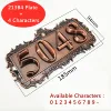 Two Digits ABS Plastic Imitation Metal Bronze House Number Custom Sign Door Number Sticker For Hotel Apartment Door Plate ► Photo 3/6