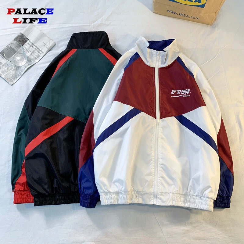 2020 Korean style Jacket Windbreaker Men/Women Harajuku Coat Vintage Casual Jacket Baseball uniform Streetwear oversized Jackets 2020 Korean style Jacket Windbreaker Men/Women Harajuku Coat Vintage Casual Jacket Baseball uniform Streetwear oversized Jackets