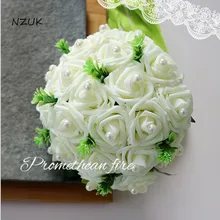 Ручной работы Кристальные Свадебные букеты Свадебный букет невесты пены Цветочная лента для Для женщин SPH08