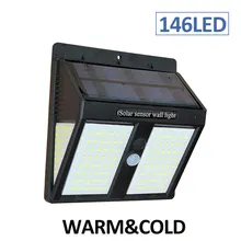 146 светодиодный настенный светильник на солнечной батарее, холодный теплый светодиодный настенный светильник на солнечной батарее для забора, лестничной дорожки, двора, безопасная Солнечная лампа