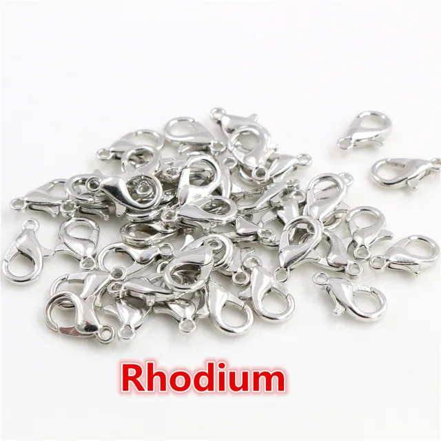 10x5mm/12x6mm/14x7mm/16x8mm  9 Colors Plated Fashion Jewelry Findings,Alloy Lobster Clasp Hooks for Necklace&Bracelet Chain DIY 4