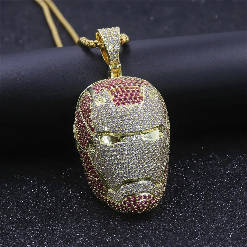 Bling Es Keluar Kubik Zircon Iron Man 