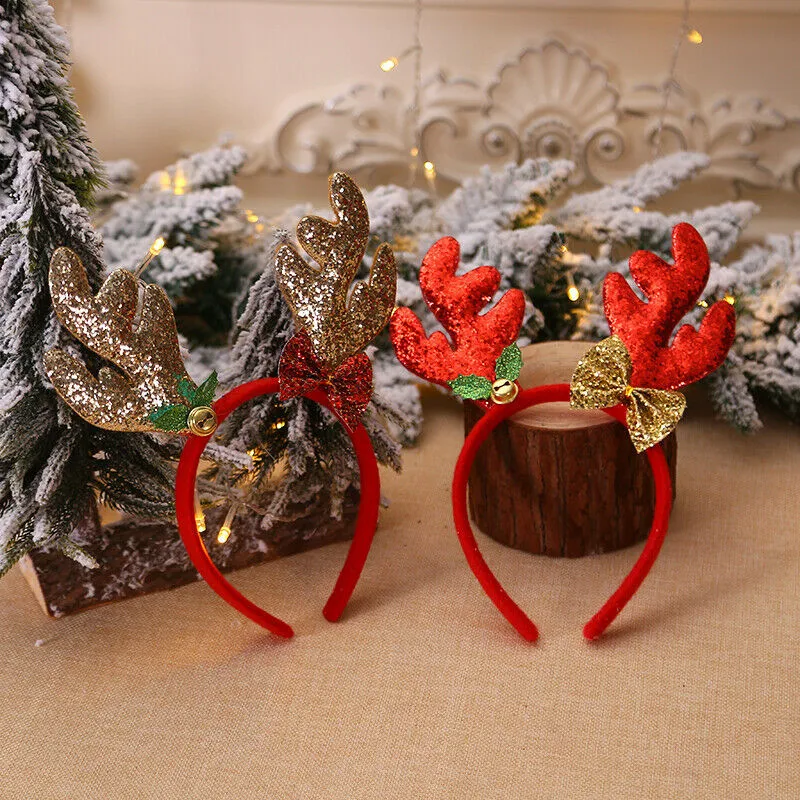 Хит, рождественские повязки на голову, Необычные оленьи рога, повязка на голову, рождественские детские повязки на голову, вечерние украшения, головные уборы, горячие аксессуары для волос, подарок