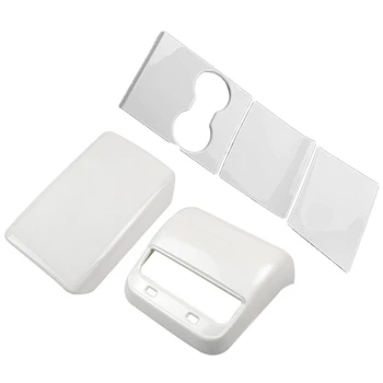 

2 Set Car Accessories for Tesla Model: 1 Set Central Control Panel Patch & 1 Set Armrest Box and Air Vent Cover
