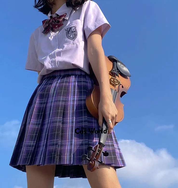 [Sweet Storm] Girl's Summer High Waist Pleated Skirts Plaid Skirts Women Dress For JK School Uniform Students Cloths 3