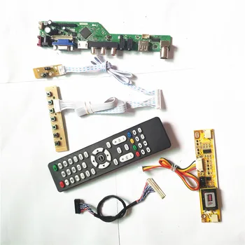 

For LM171WX3-TLC2/TLD2 LCD display panel Remote+Inverter+keyboard T.V53 controller board 2CCFL 30Pin LVDS VGA HDMI AV USB RF Kit