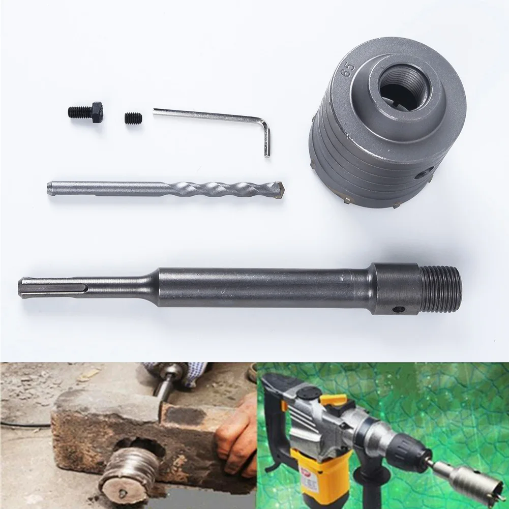 Wall Hole Saw+Drill Bit+Wrench+200mm Connecting Rod For Brick Concrete Walls Cement Stone Tool Accessories |