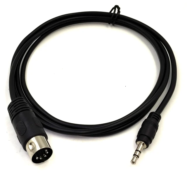 Din 5 Pin Din MIDI Male To 3.5mm Male Plug Stereo Jack Audio Adapter Cable  5FT
