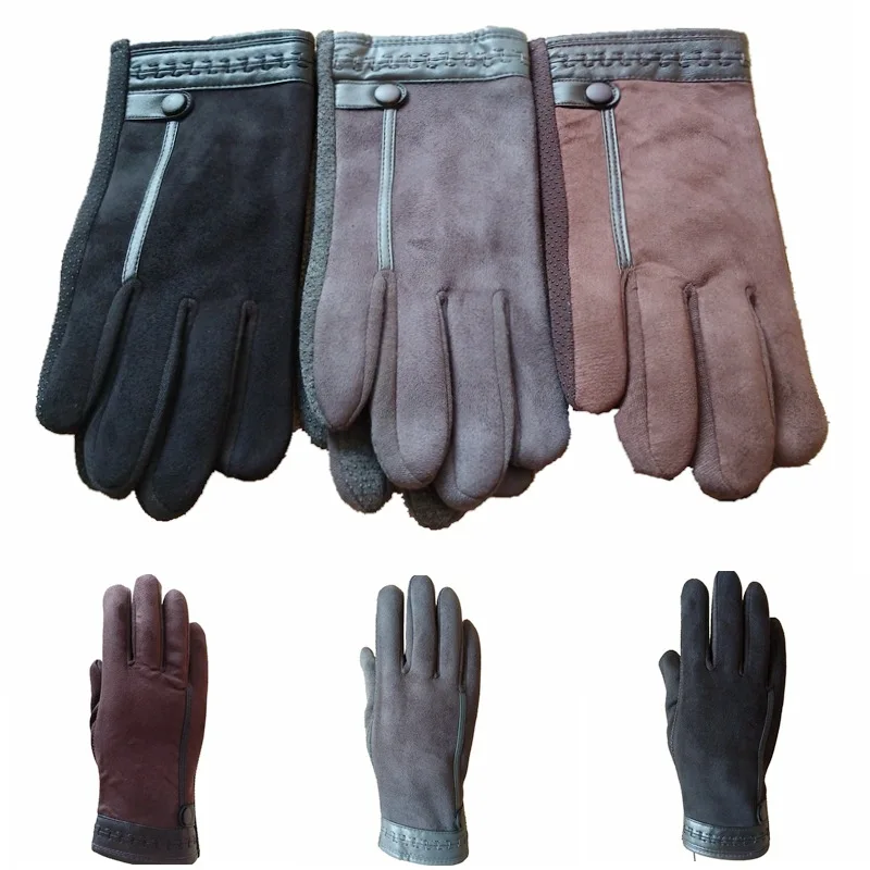 Антискользящие перчатки ветрозащитные теплые тачскрин тканевые перчатки дышащие зимние мужские перчатки