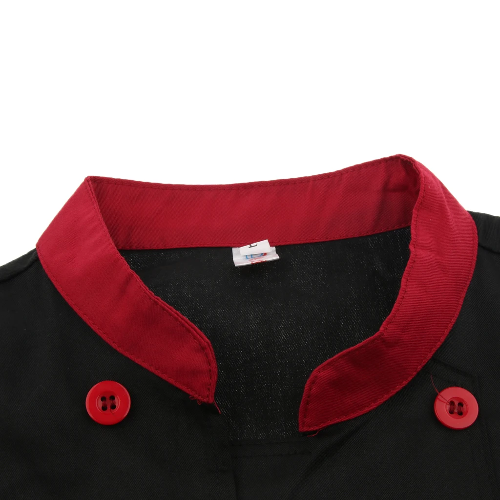 Unisex Long Sleeve Chef Apparel Jackets Coats Restaurant Hotel Uniform Red