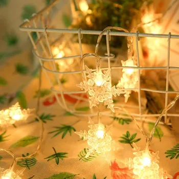 

LED Snowflake lamp battery holiday garden string lights wedding party decoration for home light indoor lamp