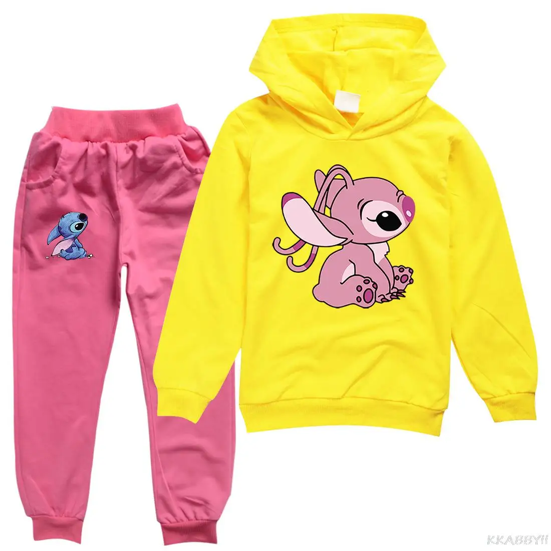 Lilo and Stitch Kids T-shirt Hoodie Joggers Pants Tracksuit Set Girls Dress  lot