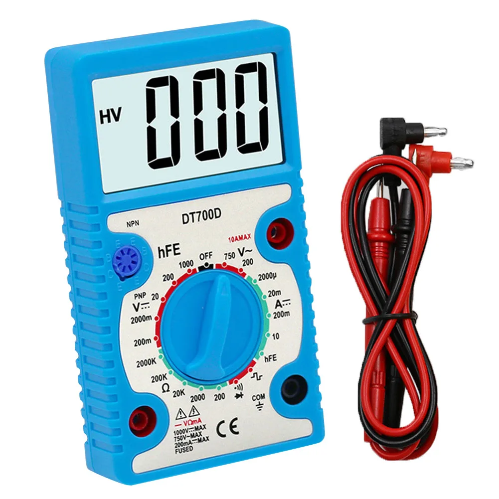 

DT700D Mini Digital Multimeters Overload Protection Durable Easy Operate Portable Troubleshoot Handheld Ampere Voltage Tester