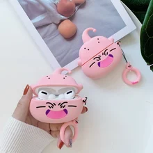 Чехол для наушников AirPods Pro Cartoon Dragon Ball Majin Buu Bluetooth, мягкий силиконовый чехол для наушников AirPods 1, 2, 3, кольцевой ремешок для наушников