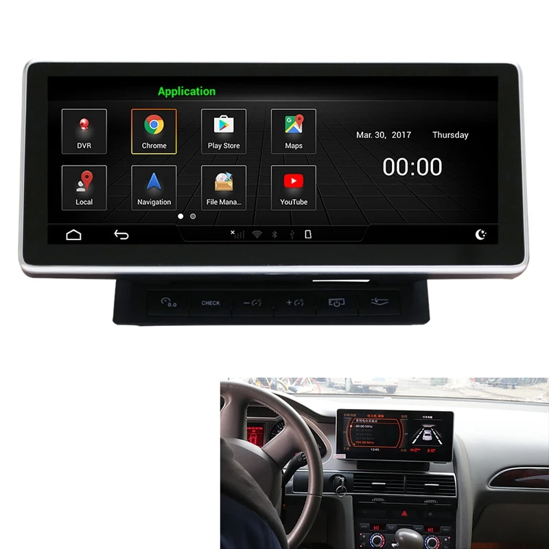 Android 8 1 4 + 64G Автомобильный GPS навигатор Радио Стерео тире мультимедийный плеер