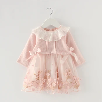 

Baby Girls Clothes Birthday Embroidery Girls Tutu Dress Baptism Evening Party Gown Princess Kids Dresses for Girls 0-3Y
