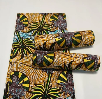 

Wholesale prices！2020 new Guaranteed African golded wax fabric Veritable Ankara Wax Ghana style Patchwork Sewing