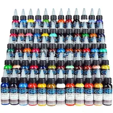 Новые чернила для татуировки, набор 60 цветов, 1 унция, 30 мл/бутылка, набор пигмента для татуировки