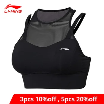 

Li-Ning Women Sports Bras 78%Nylon 22%Spandex Medium Support Fitness Tight Fit li ning LiNing Sport Bra Tops AUBN046 NXX188