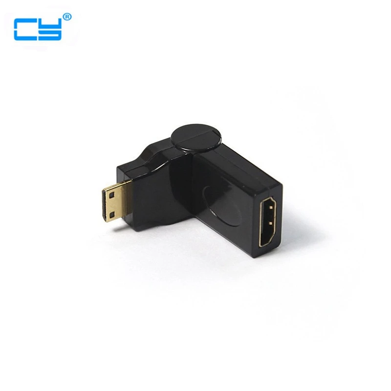 

Bent at any angle up/down Mini HDMI to HDMI adapter extender cable folding HDMI female to Mini HDMI male converter