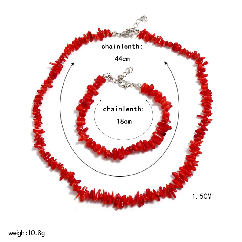 Нигерийская Свадьба Африканский Красный Имитация украшение с коралловыми бусинами набор африканская бижутерия наборы камни разного размера браслет ожерелье