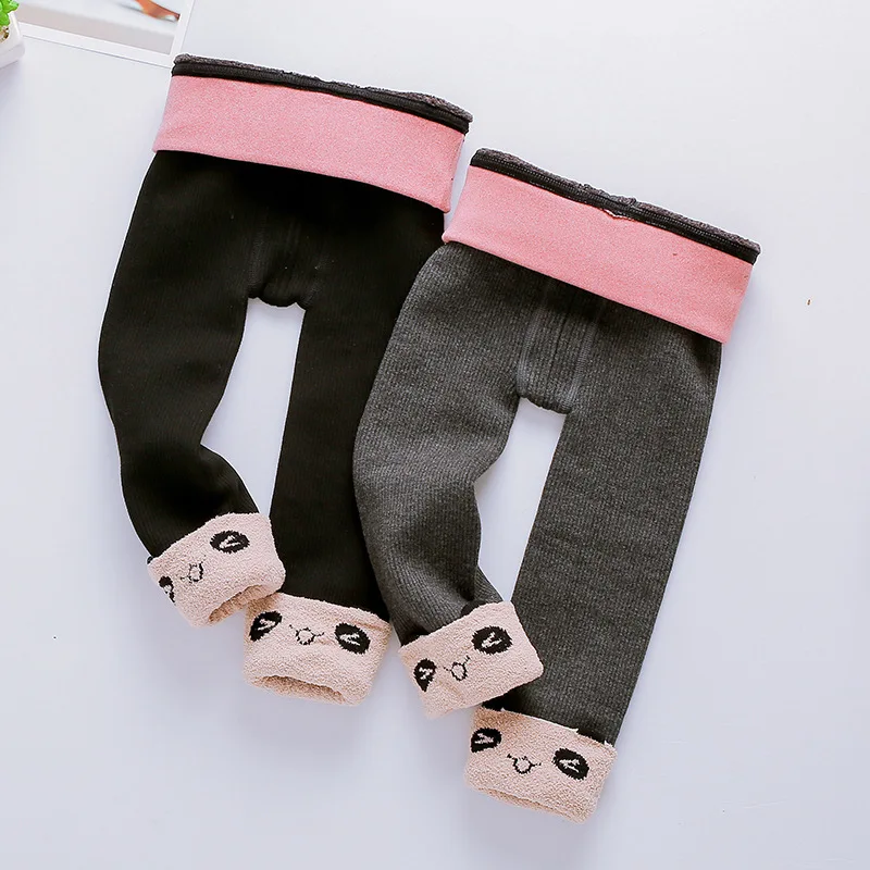 

2018 Korean-style Autumn And Winter Infants Baby Men And Women Children Leggings Brushed And Thick Children Waist Support One -P