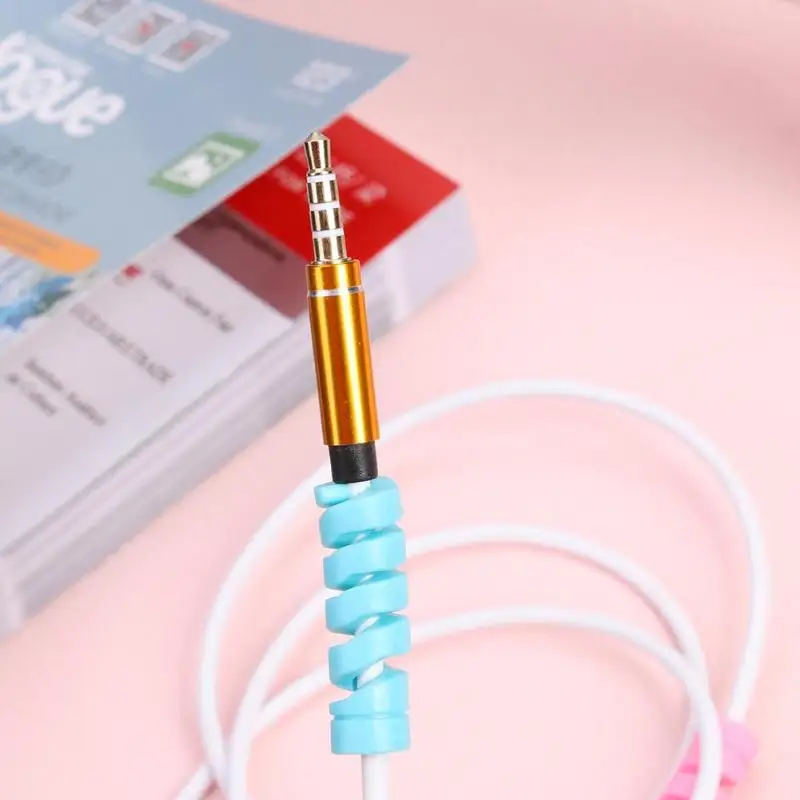 4 шт спиральный usb-кабель для передачи данных защитные чехлы силиконовые чехлы для зарядки
