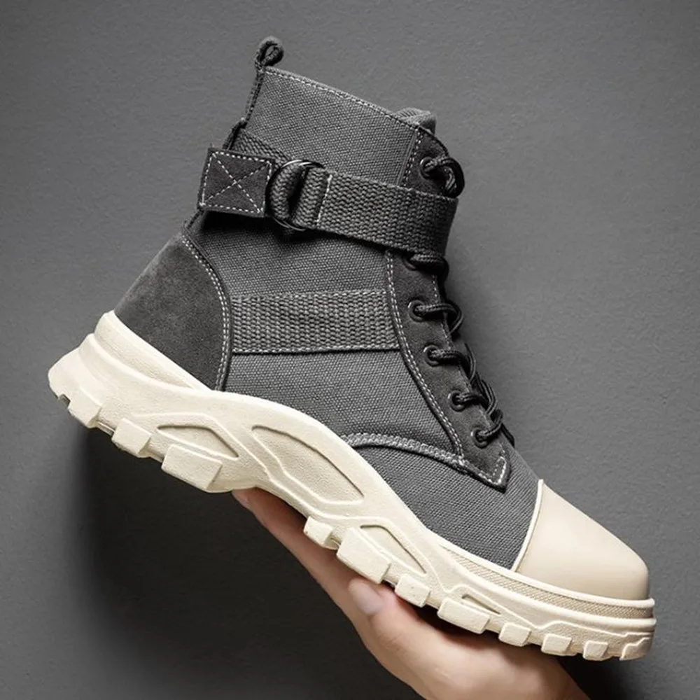 

2020 New Men Boots Anti-Skidding Leather Shoes Men Popular Comfy Winter Autumn Men Shoes Slip-on Martin Boots Durable Outsole