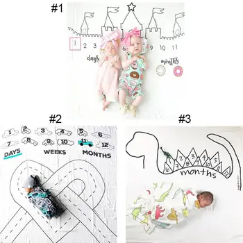 

Cute Baby Child Photography Photo Props Background Cloth Cartoon Castle Dinosaur Print Decorative Blanket R7RB