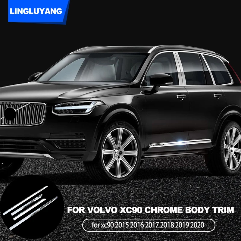 Для volvo XC90 2015 2018 ABS Хромированная Боковая дверь корпус Формовочная обшивка