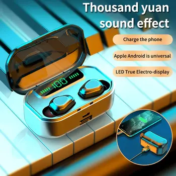

G20 wireless bluetooth 5.0 TWS headset digital display breathing light mobile phone holder mobile power 50+3500mah power