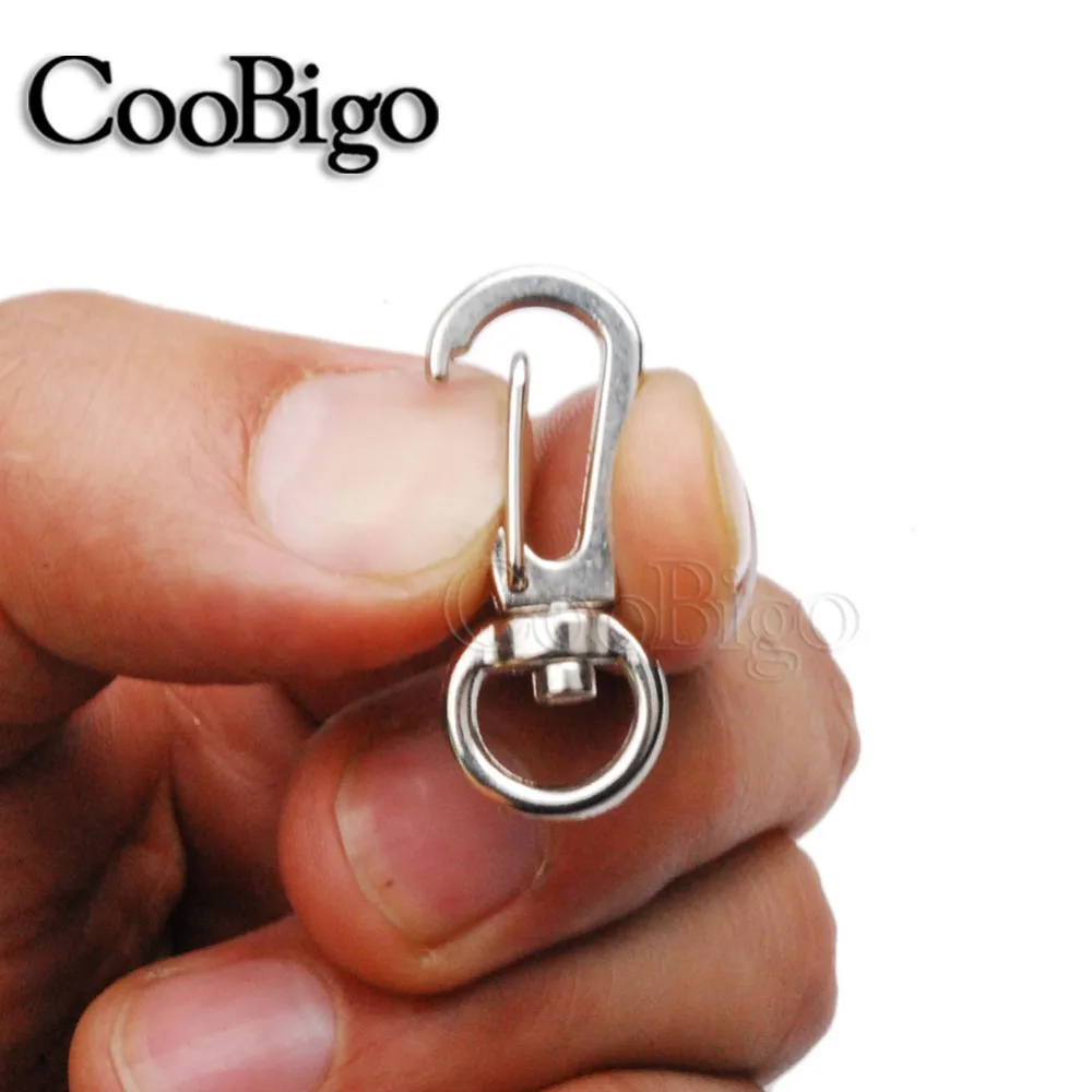 Large Round Keyring Keychain Holder with 12 Jump Rings Swivel Trigger Hooks