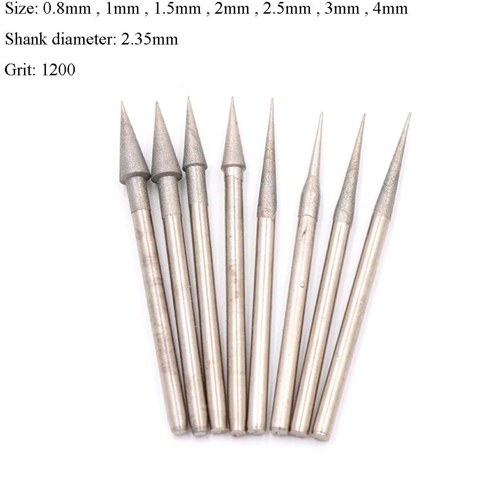 5/10/20Pcs 0.8-4Mm Cone Diamond Burr Drill Bit Grinding Engraving 1200 Grit Glass Jade 5/10/20Pcs 0.8-4Mm Cone Diamond Burr Drill Bit Grinding Engraving 1200 Grit Glass Jade