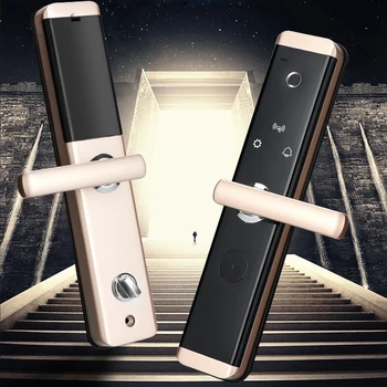 

Biometric Fingerprint Lock Security Intelligent Smart Lock With WiFi APP Password RFID Unlock Keyless Door Lock Electronic Hotel