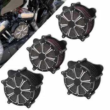 

Black Aluminum Motorcycle Air Cleaner Intake Filter Fit For Harley Touring Softail Dyna Trike