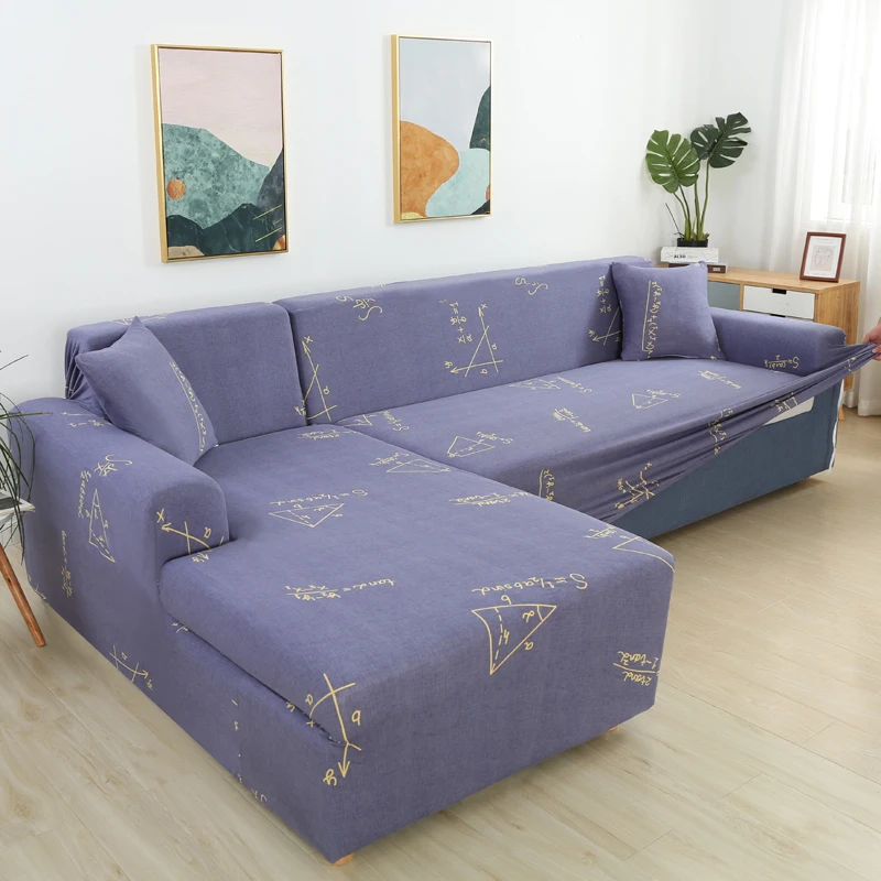 Чехлы для диванов с принтом листьев для гостиной, чехлы для диванов, угловые чехлы для диванов, эластичные чехлы для диванов - Цвет: color 6