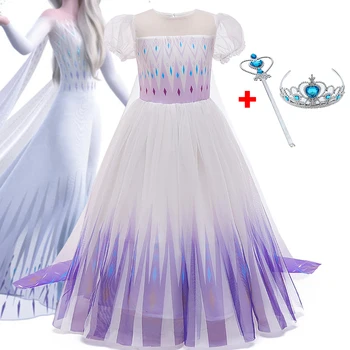 

New Halloween Princess Dress Children's Character Performance Dress Anna Elsa (Anna Elsa) Princess Dress Girl Dress
