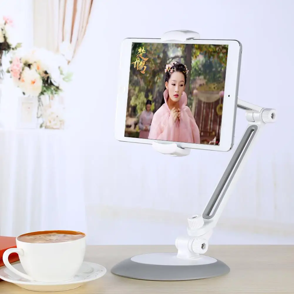 holder White gray MeterMall 360 вращающийся гибкий держатель для мобильного телефона с длинными ручками настольная кровать ленивый кронштейн подставка для мобильного телефона - Color: holder White gray