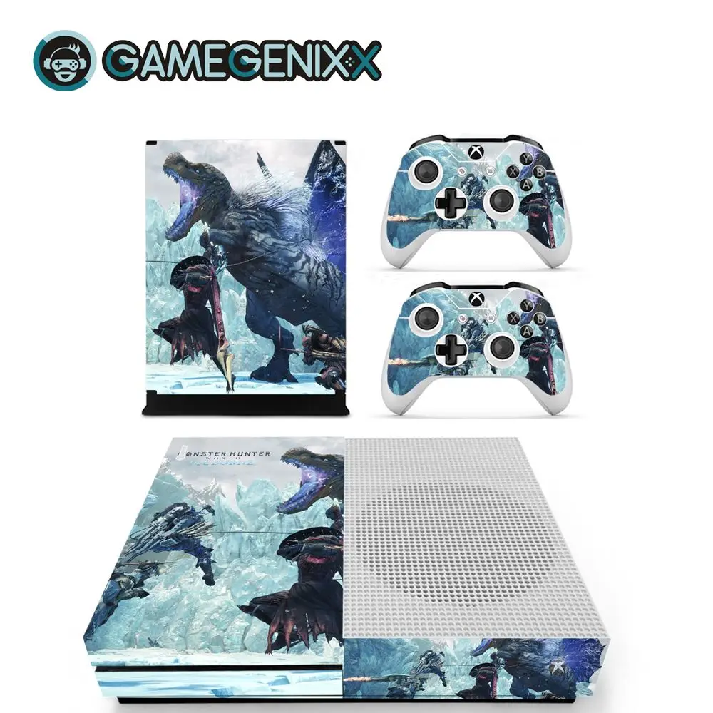 GAMEGENIXX Кожа Наклейка виниловая обложка полный набор для Xbox One Slim консоли и 2 контроллеров-Monster Hunter World