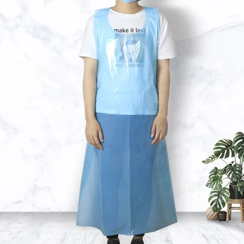 

10pcs Waterproof Disposable Apron Pinafore Convenient Safe Plastic Pinafore Apron Sleeveless Apron For Home Hospital Kitchen