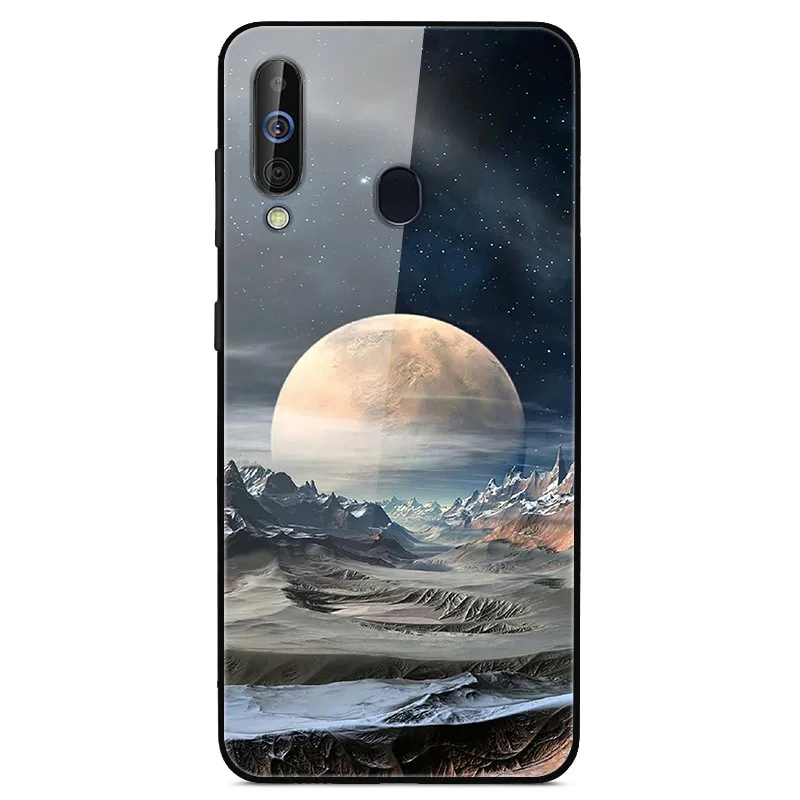 17 Чехол для samsung Galaxy A60, чехол из закаленного стекла «Планета космос», чехол из стекла для samsung A60 SM-A6060 6,", оболочка A60 - Цвет: 17