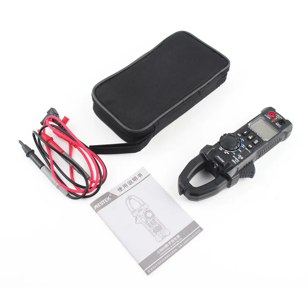 

MESTEK CM80 Digital Clamp Meter True RMS Multimeter 5999 Counts AC/DC Volt Amp Ohm Capacitance Frequency NCV Diode Tester Sale