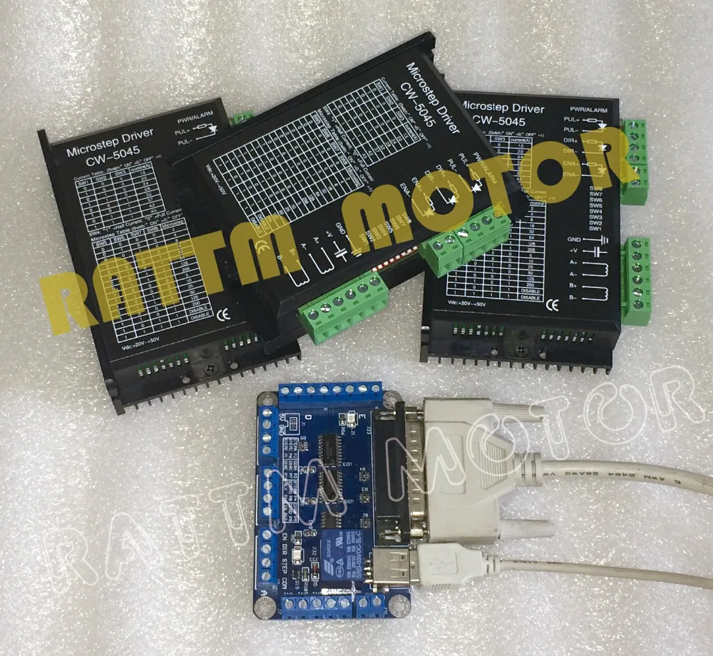 Набор контроллеров с 3 осями CNC Драйвер шагового двигателя 20 50 В/4.5A/256 micsteps