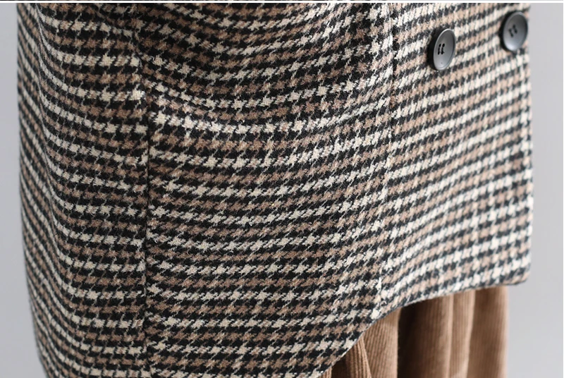 Autumn And Winter Korean-style British Style Popular Suit Fold-down Collar Large Size Woolen Jacket Women's Short Woolen Cl