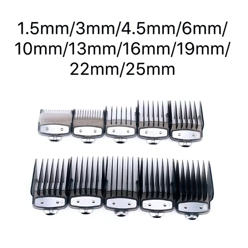 Gray-10 pcs 8/10 шт. парикмахерской укладки направляющий гребень Push Up комплект нижнего белья машинка для стрижки волос предел гребень T4MB - Цвет: Gray-10 pcs