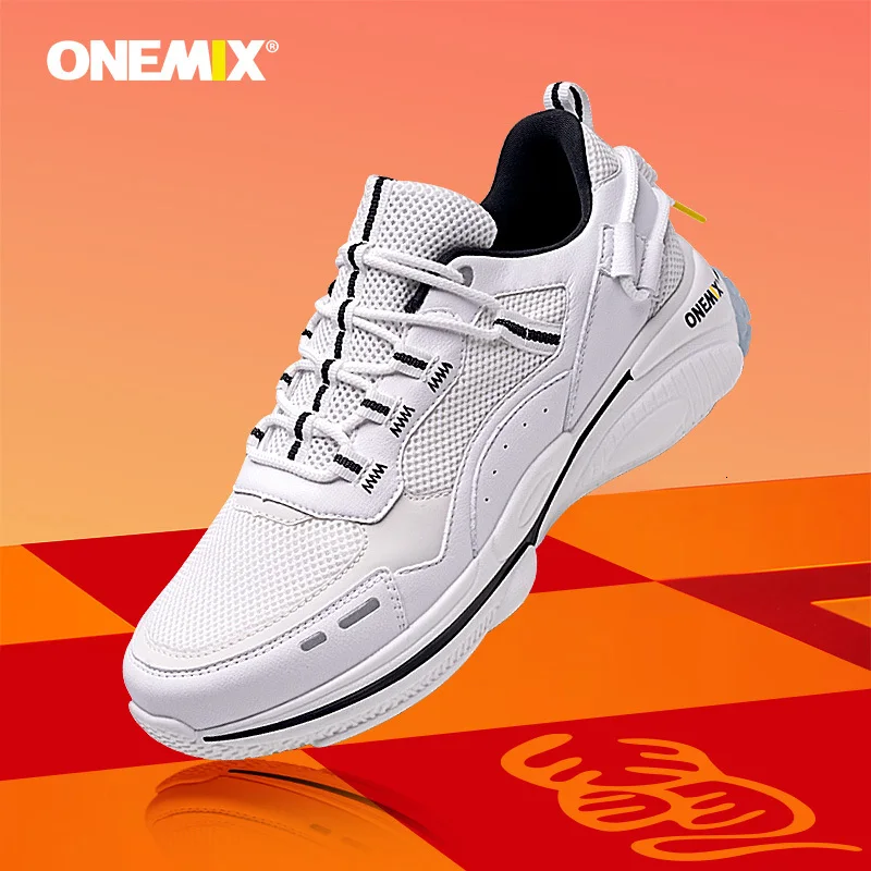 ONEMIX, мужская обувь для бега для взрослых, спортивная обувь, дышащая сетка, Outdoo, Повседневная Удобная спортивная обувь для папы, мужская обувь на платформе